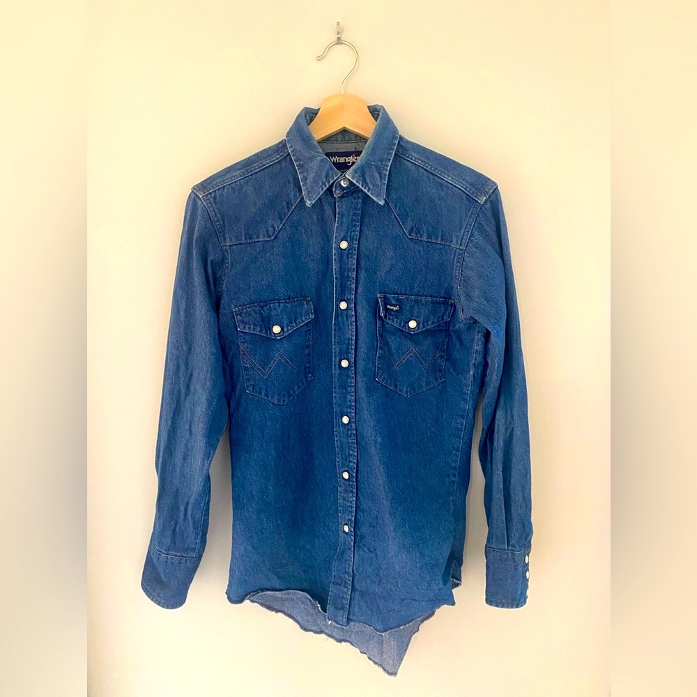 Vintage wrangler western denim button up